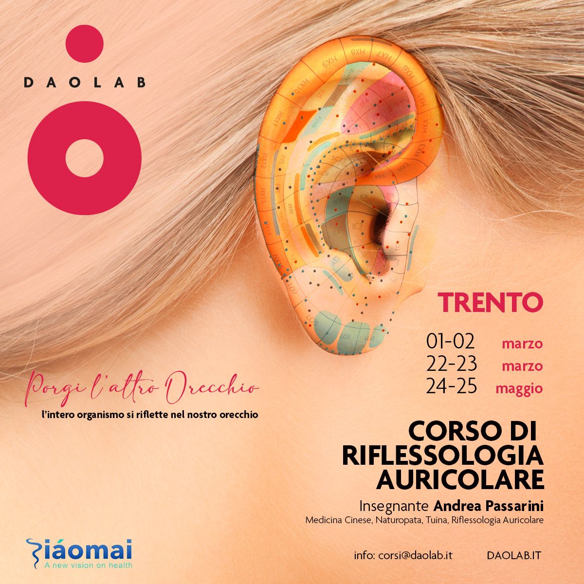 Corso di riflessologia auricolare a Trento – 1° weekend